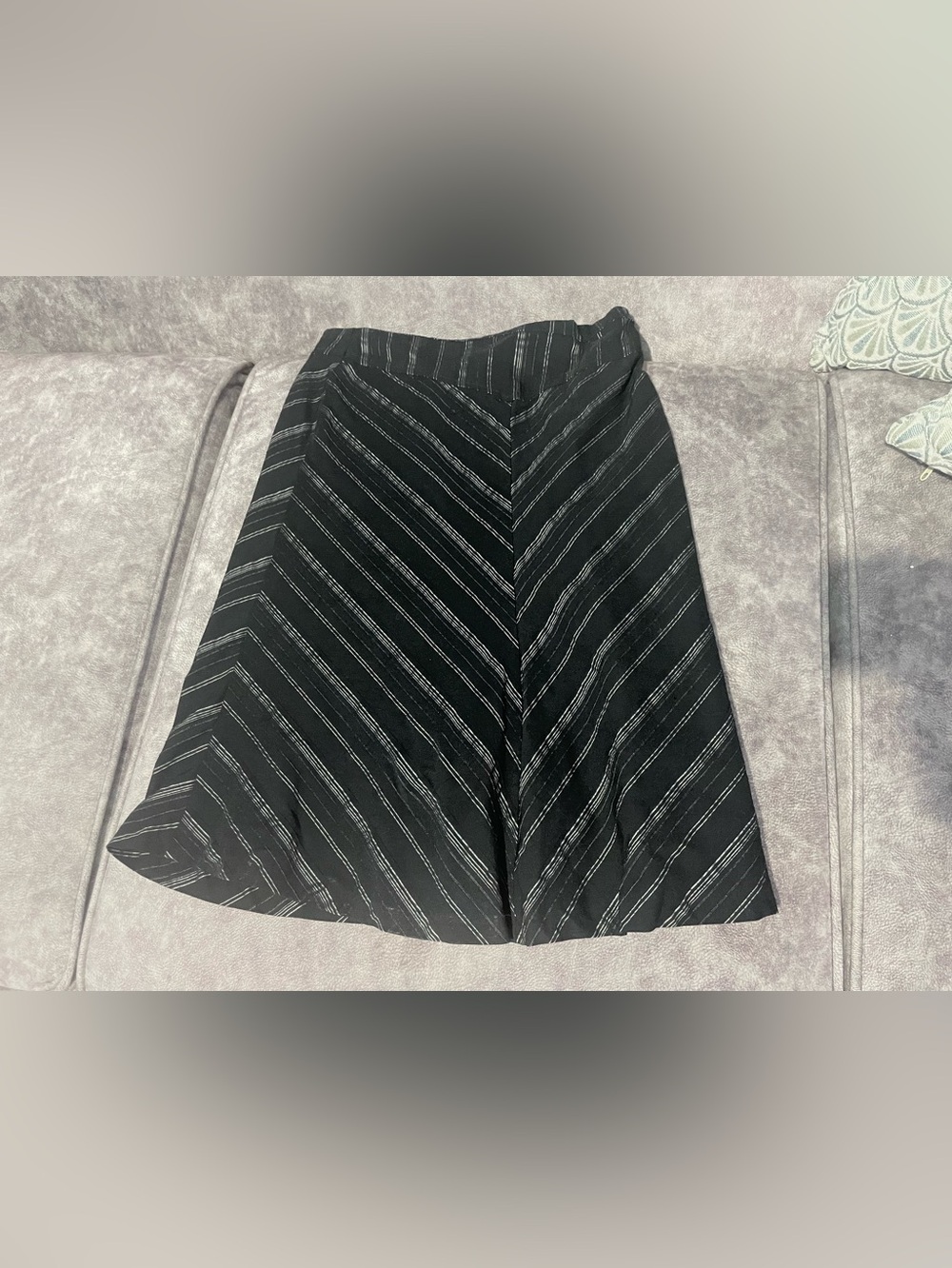 90s Y2K Black And White Striped business Skirt